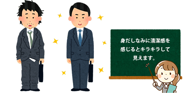 清潔感ある人ない人