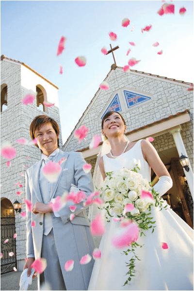 結婚式　フラワーシャワー